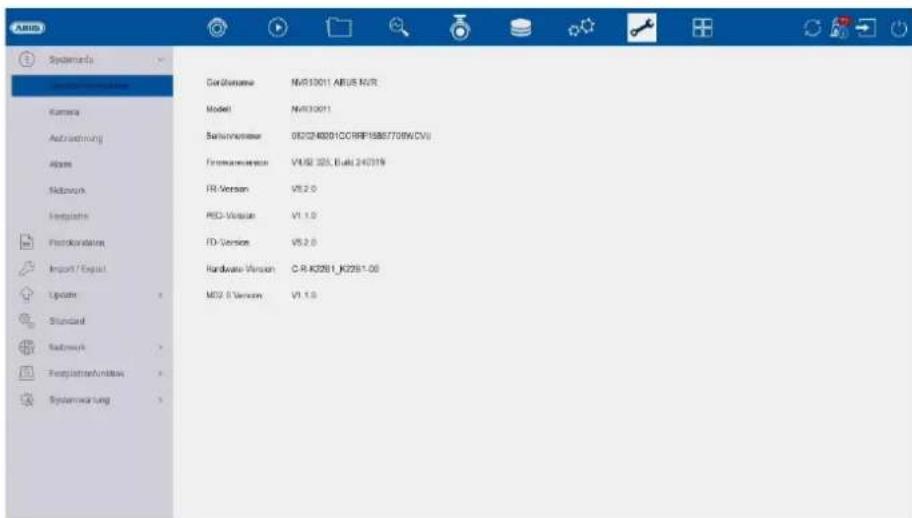 ABUS NVR10051 - System info - 1