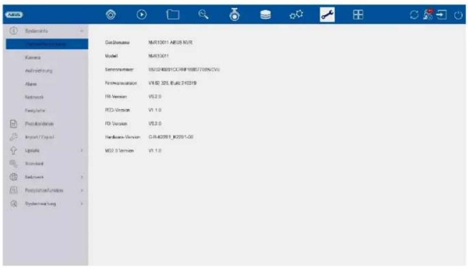 ABUS NVR10051 - Systeeminformatie - 1