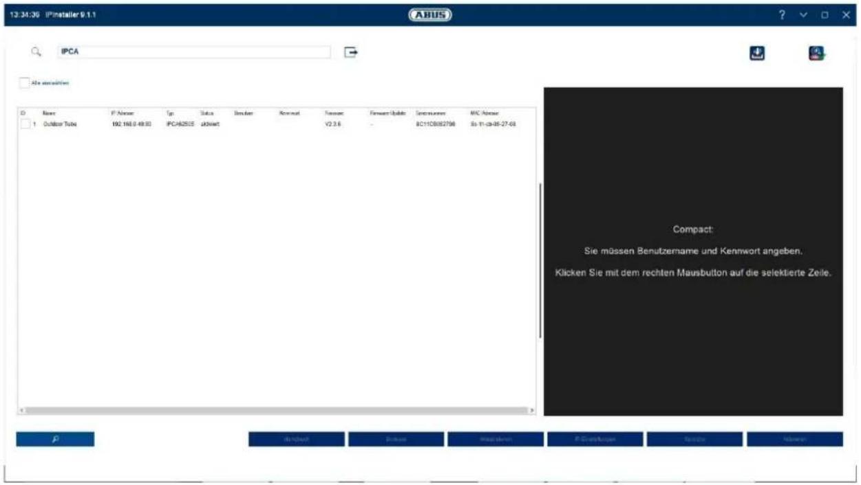 ABUS IPCA64512A - Camera's zoeken met ABUS IP Installer - 1