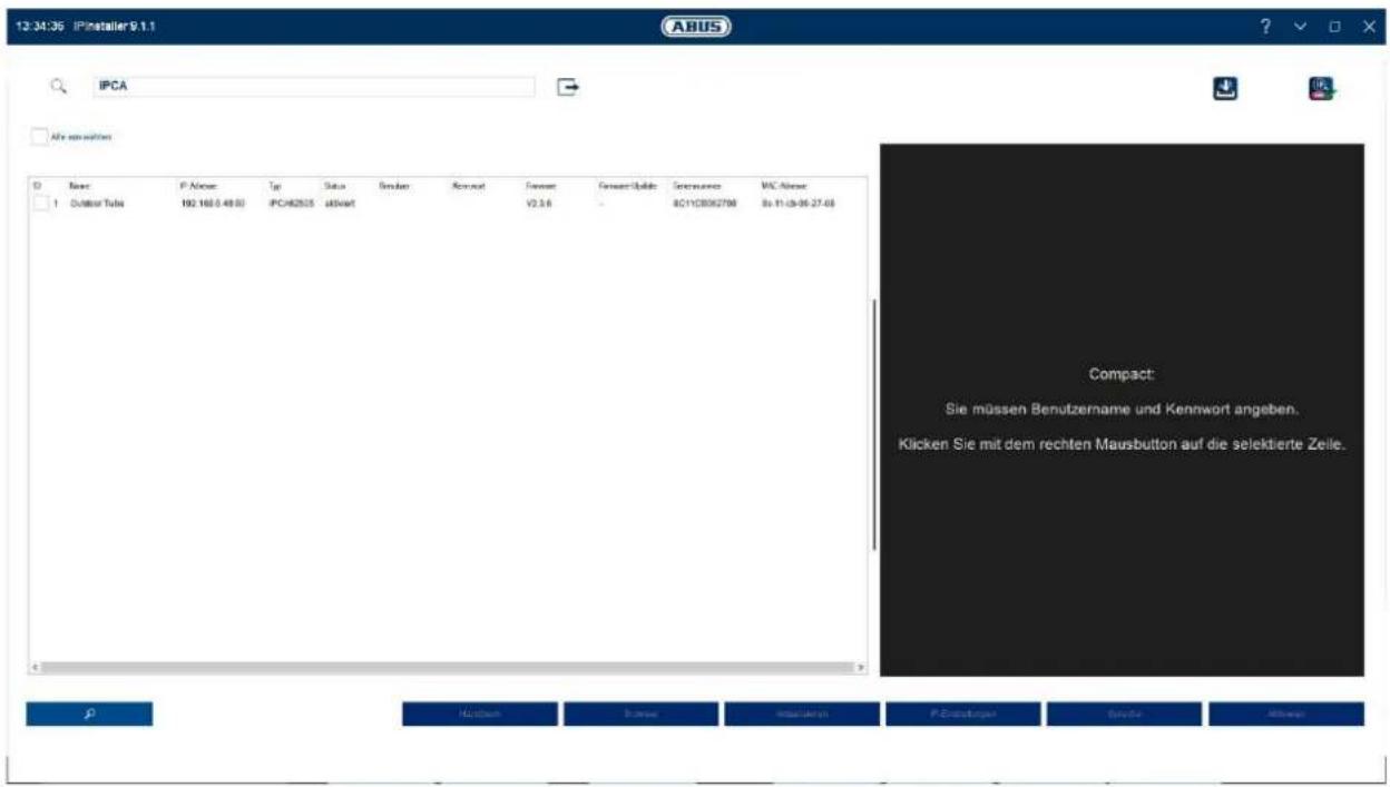 ABUS IPCA64512A - Utilizzo di ABUS IP Installer per la ricerca delle telecamere - 1
