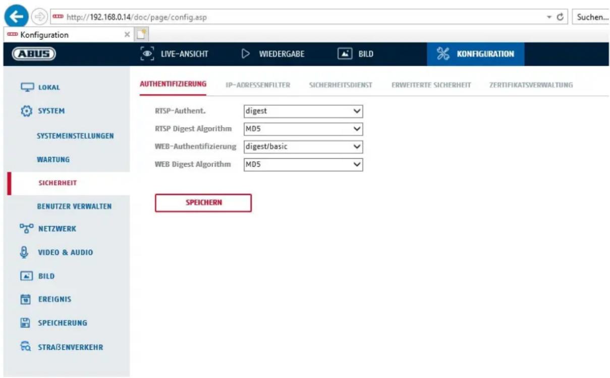 ABUS IPCA64512A - Authentifizierung - 1