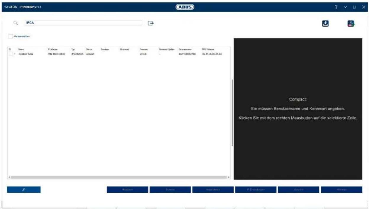 ABUS IPCA54512B - Utilizzo di ABUS IP Installer per la ricerca delle telecamere - 1