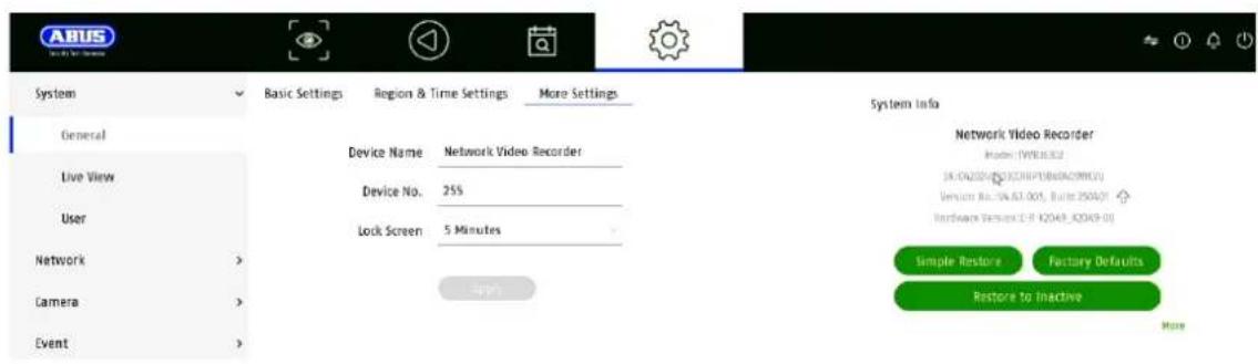 ABUS TVVR36402 - Restauration / Réinitialisation - 1