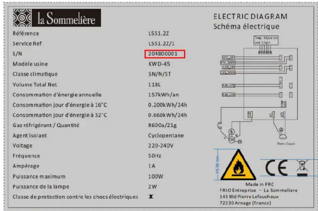 LA SOMMELIERE LS51.2Z - TECHNICAL DATA - 1