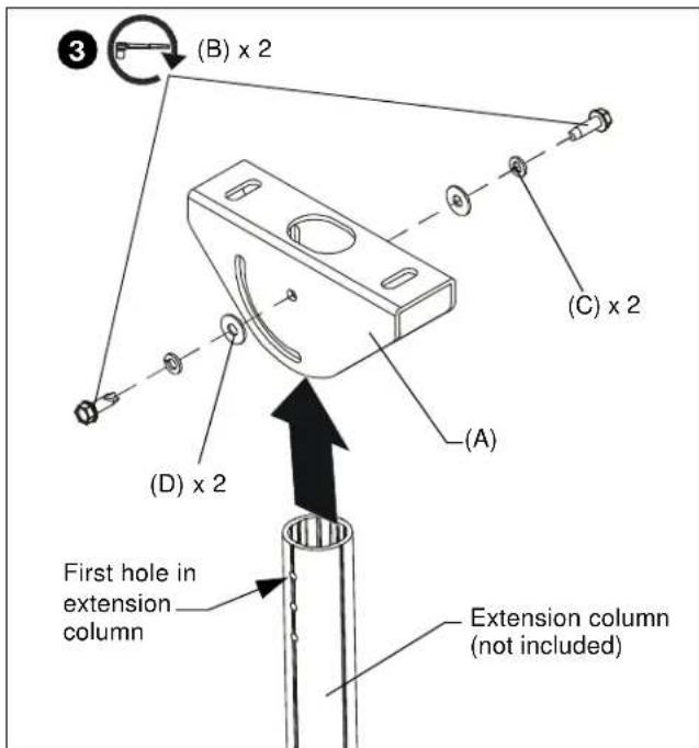 Chief CPA395 - Installing Extension Column - 2