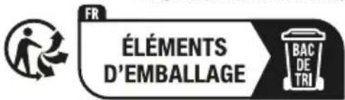 Éléments d'emballage : bac de tri.