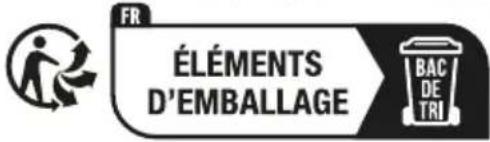 Éléments d'emballage : bac de tri.