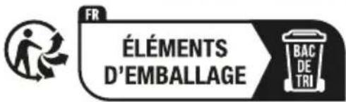 Éléments d'emballage : bac de tri.