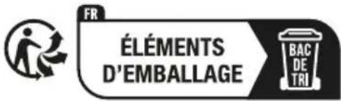 Éléments d'emballage : bac de tri.
