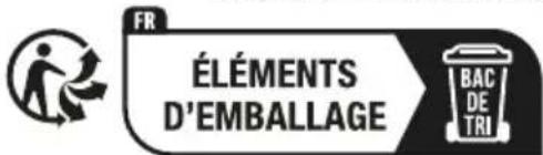 Éléments d'emballage : bac de tri.