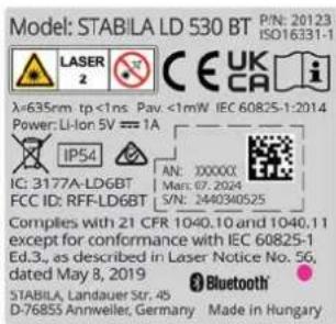 Stabila LD 530 BT - 遵循国家规定 - 4