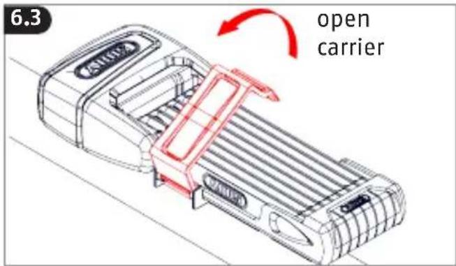 ABUS BORDO One 6000A - Risk of injury due to falling out while installing the carrier overhead - 10