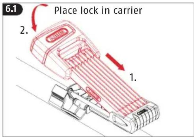 ABUS BORDO One 6000A - Risk of injury due to falling out while installing the carrier overhead - 8