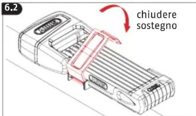 ABUS BORDO One 6000A - Pericolo di lesioni da caduta se il sostegno viene montato capovolto Avvertenza - 3