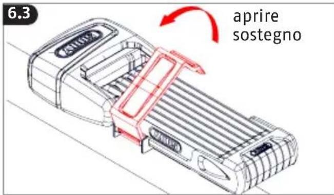 ABUS BORDO One 6000A - Pericolo di lesioni da caduta se il sostegno viene montato capovolto Avvertenza - 4