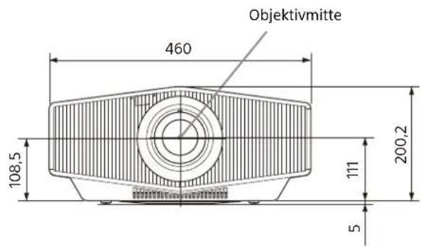SONY VPL-XW5100 - Abmessungen - 1