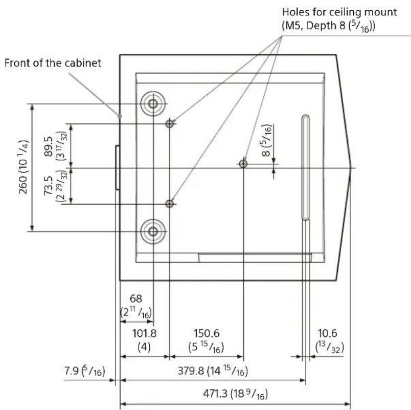 SONY VPL-XW5100 - Dimensions - 2