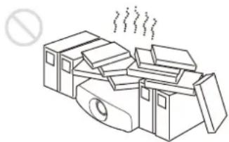 SONY VPL-XW5100 - Posizioni con ventilazione insufficiente - 1