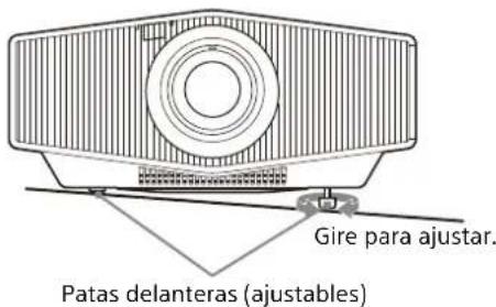SONY VPL-XW5100 - Para ajustar la inclinación de la superficie de instalación - 1