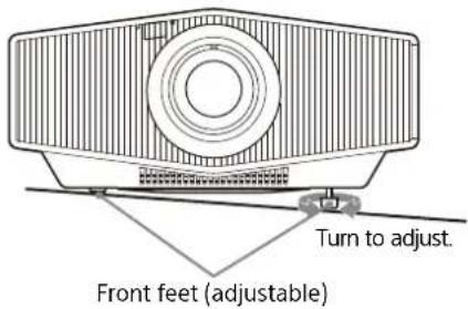 SONY VPL-XW5100 - To adjust the tilt of the installation surface - 1