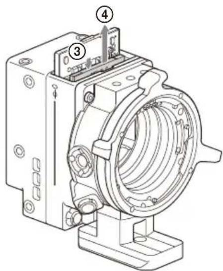 SONY CBK-3621XS - Откройте крышку блока гнезда для фильтра ND. - 2
