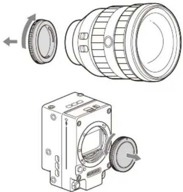 SONY CBK-3621XS - Montaggio di un obiettivo E-mount - 1