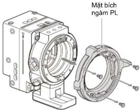 SONY CBK-3621XS - Tháo sáu vít Torx và tháo mặt bích ngàm PL. - 1
