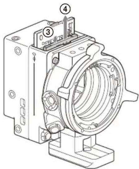 SONY CBK-3621XS - Entfernen Sie den ND-Filter (④). - 1