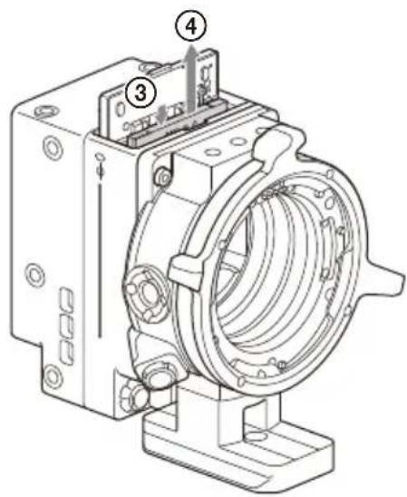 SONY CBK-3621XS - Retirez le filtre ND (④). - 1
