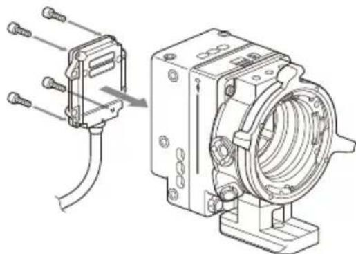 SONY CBK-3621XS - Attach the transceiver of the detachable cable to the camera head. - 1