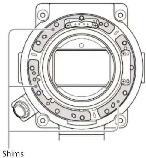 SONY CBK-3621XS - When using 1/3 arc shims - 1
