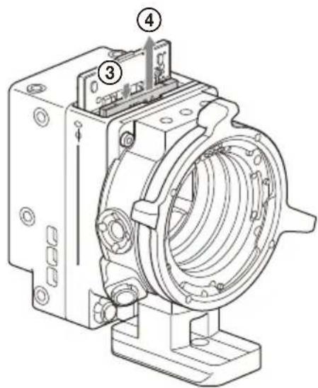 SONY CBK-3621XS - NDフィルタースロット部のカバーを開ける。 - 2