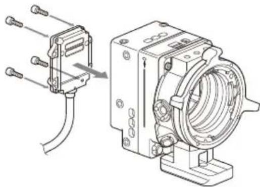 SONY CBK-3621XS - Bringen Sie den Transceiver für das abnehmbare Kabel am Kamerakopf an. - 1