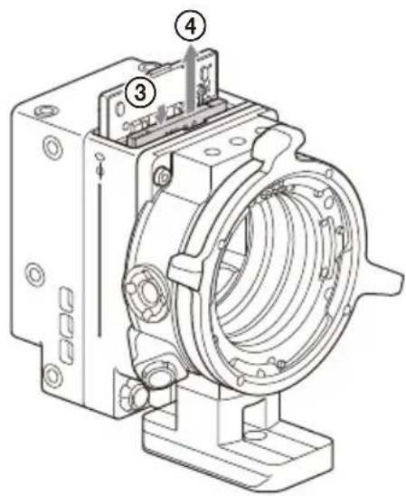 SONY CBK-3621XS - Estrarre il filtro ND (④). - 1