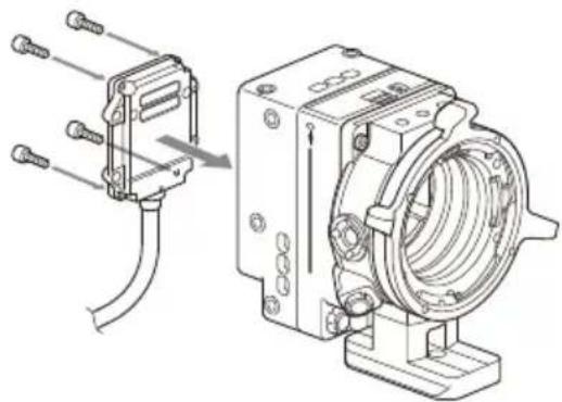 SONY CBK-3621XS - Fixez l'émetteur-récepteur du câble amovible à la tête de la caméra. - 1