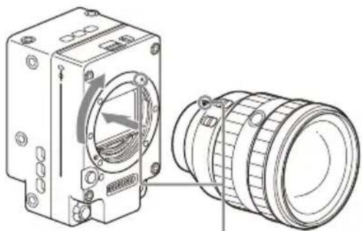 SONY CBK-3621XS - Anbringen eines Objektivs mit E-Fassung - 2