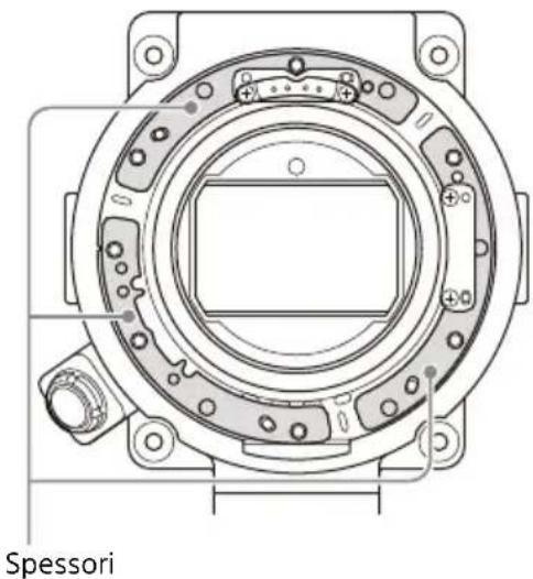 SONY CBK-3621XS - Svitare le sei viti Torx e rimuovere la flangia dell'attacco PL. - 3
