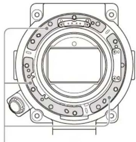 SONY CBK-3621XS - Выверните шесть винтов со звездообразным шлицем Торх и снимите фланец байонета PL. - 3