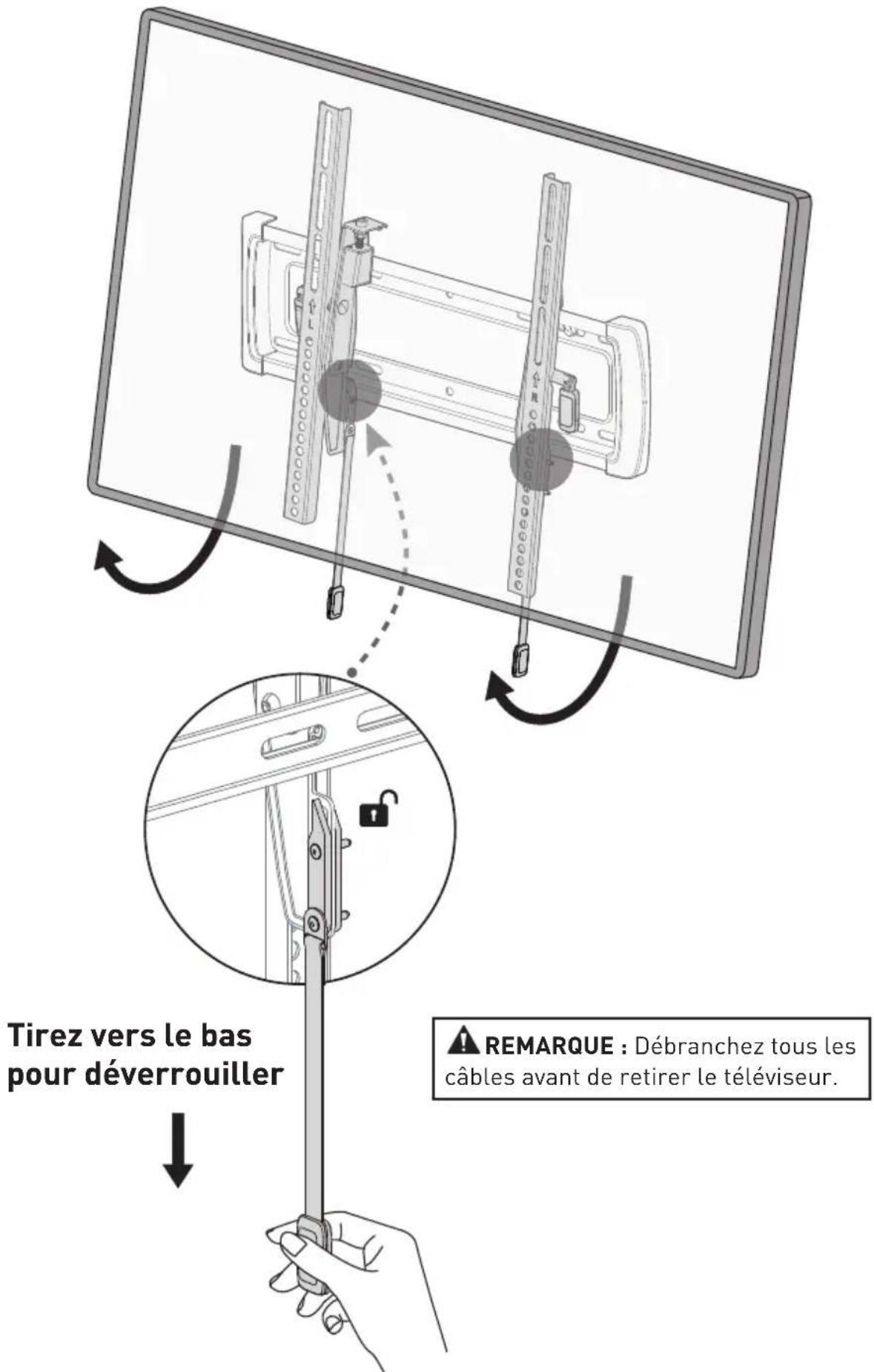 ErgoAV ERMTM6-01B - ÉTAPE 7 Comment supprimer le téléviseur - 3
