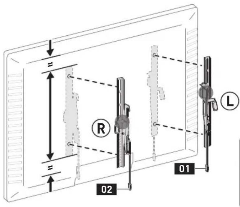 ErgoAV ERMTM6-01B - 1-2 Position the TV Brackets - 1