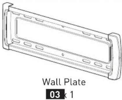 ErgoAV ERMTM6-01B - Supplied Parts and Hardware for Step 2 - 1