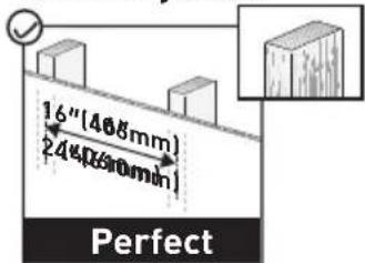 ErgoAV ERMTM6-01B - Wood Studs (with Drywall) - 1