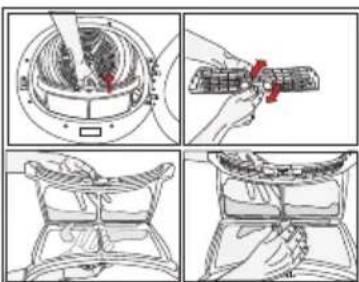 BEKO BM3T3924W - Filtre à fibres / surface intérieure de la porte de chargement - 3