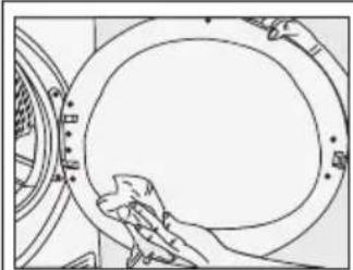 BEKO BM3T3924W - Filtre à fibres / surface intérieure de la porte de chargement - 5