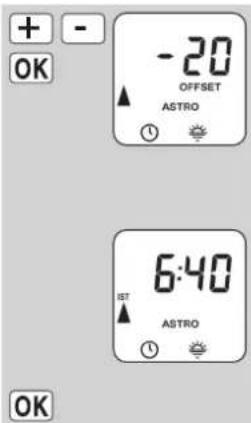RADEMACHER RolloTron Comfort DuoFern 1840 - Menu 5 - Adapter l'horaire crépusculaire matinal [拳] - 7