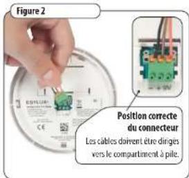 RADEMACHER DuoFern 9481 - Enfichez le connecteur à 3 pôles du module radio DuoFern sur les contacts de connexion du détecteur de fumée. - 1