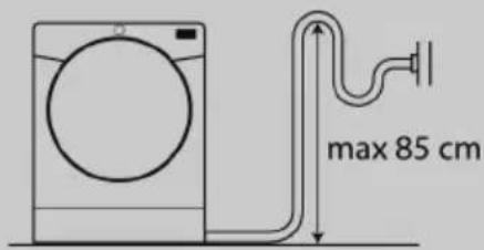 CANDY CS EH8N1DBE-S - Fitting the drain hose - 1