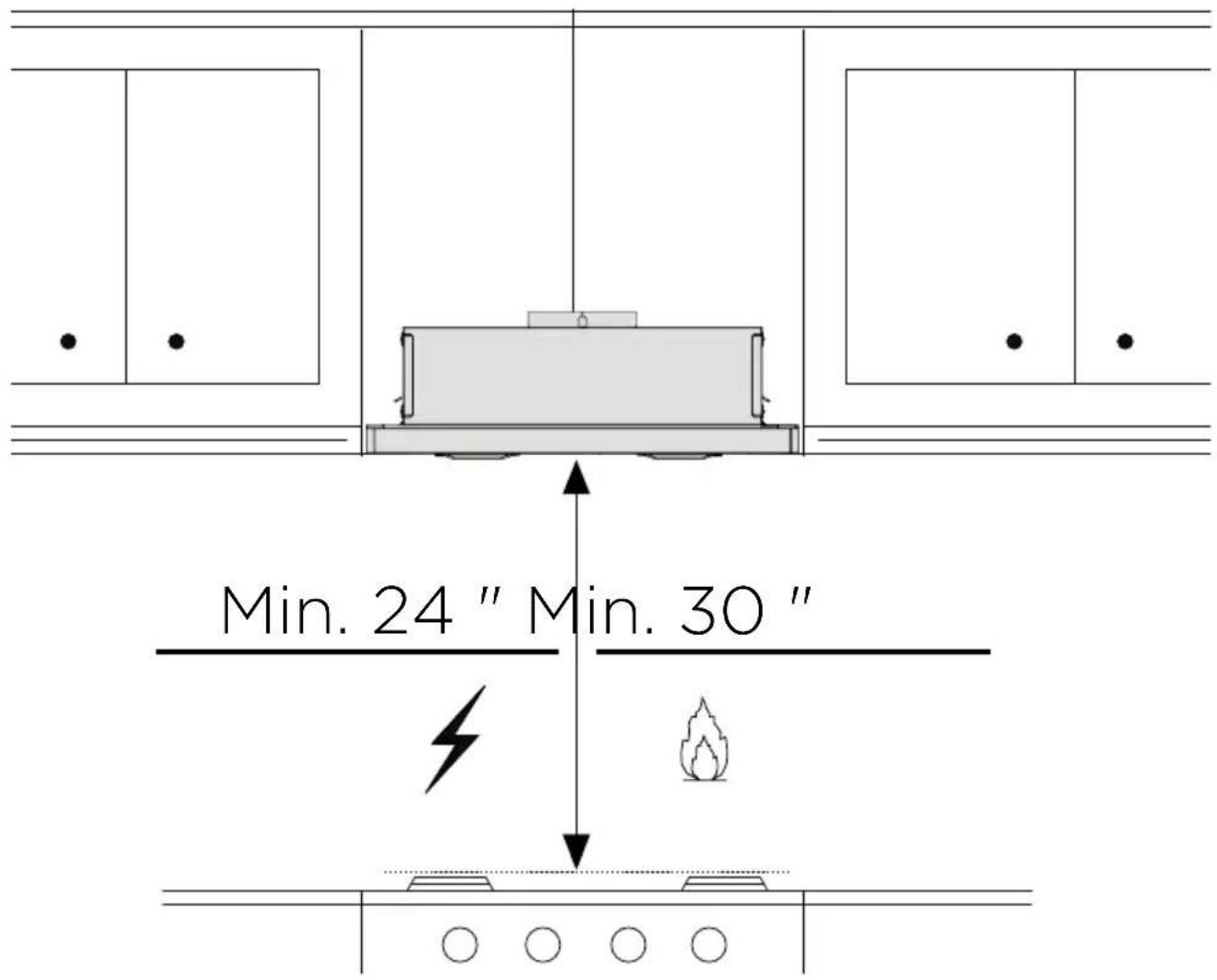 FABER FLEX24SS300 - EXIGENCES EN MATIÈRE DE HAUTEUR D'INSTALLATION - 1