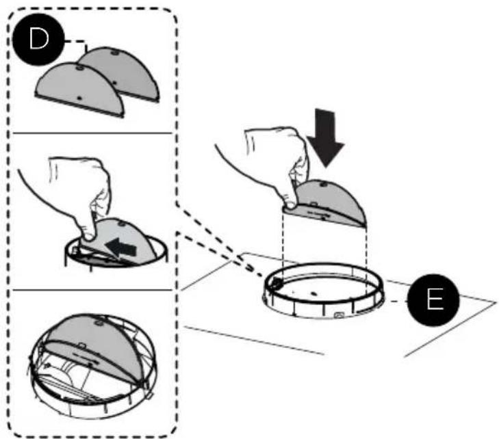 FABER FLEX24SS300 - VENTILATION DE LA FIXATION : OPTION 1 - VENTILATION ARRIÈRE OU SUPÉRIEURE - 1