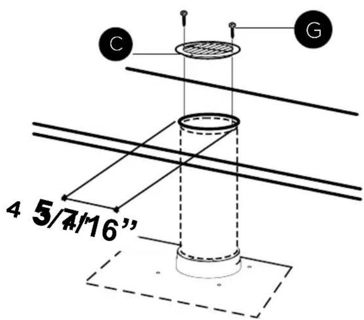FABER FLEX24SS300 - VENTILATION DE LA FIXATION : OPTION 1 - VENTILATION ARRIÈRE OU SUPÉRIEURE - 3